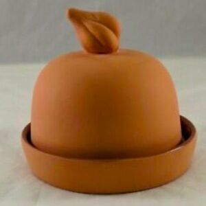 3/$20 GARLIC DISH Baker Terra Cotta with Domed Lid Cover Kitchen